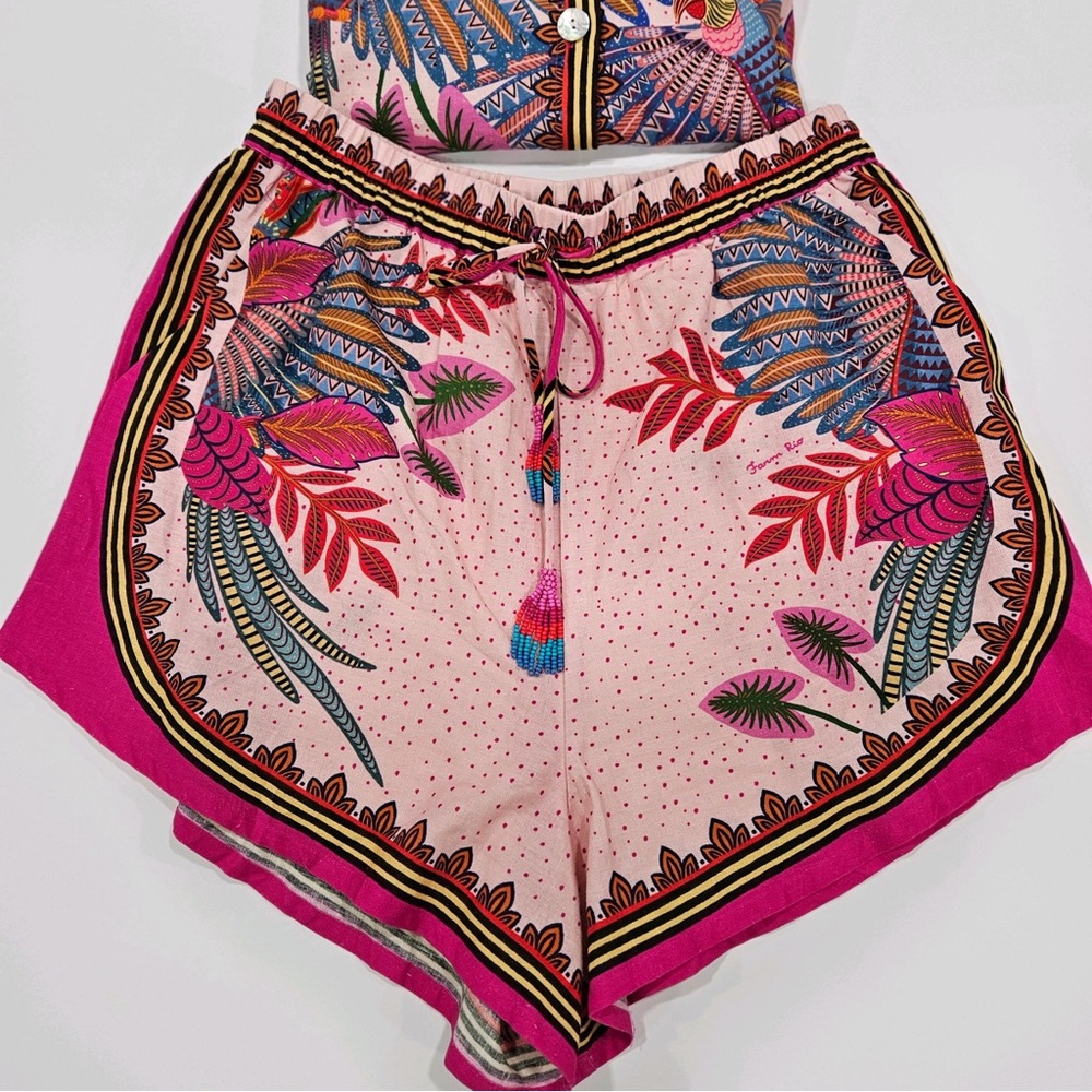 FARM Rio Pink and Red Patterned Women Shorts